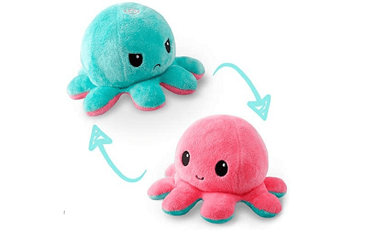 TeeTurtle Reversible Octopus Mood Plushies