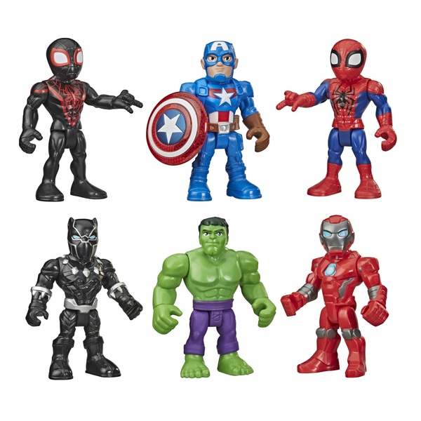 Playskool Heroes Marvel Super Hero Adventures 12.5cm Action Figura 6 Pack - SarahOnline.ro