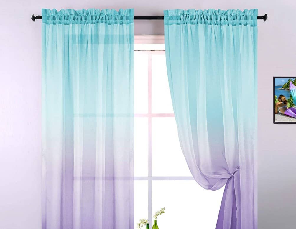 Mermaid-Colored Curtains