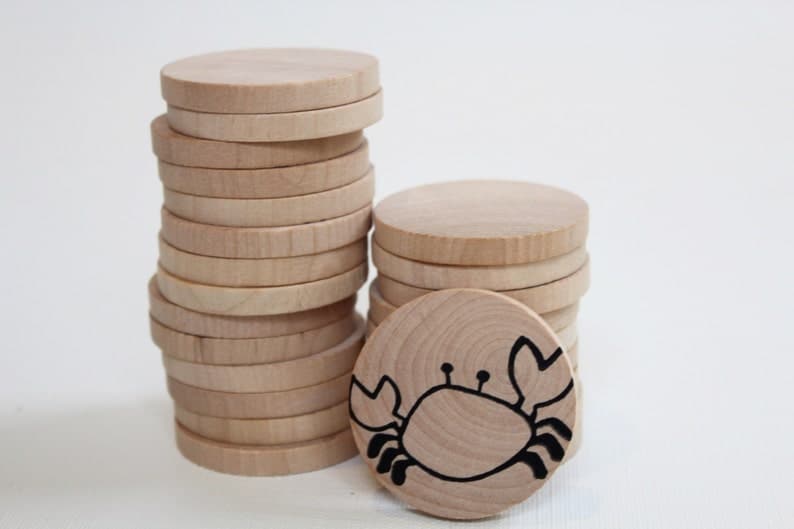 wooden matching memory game