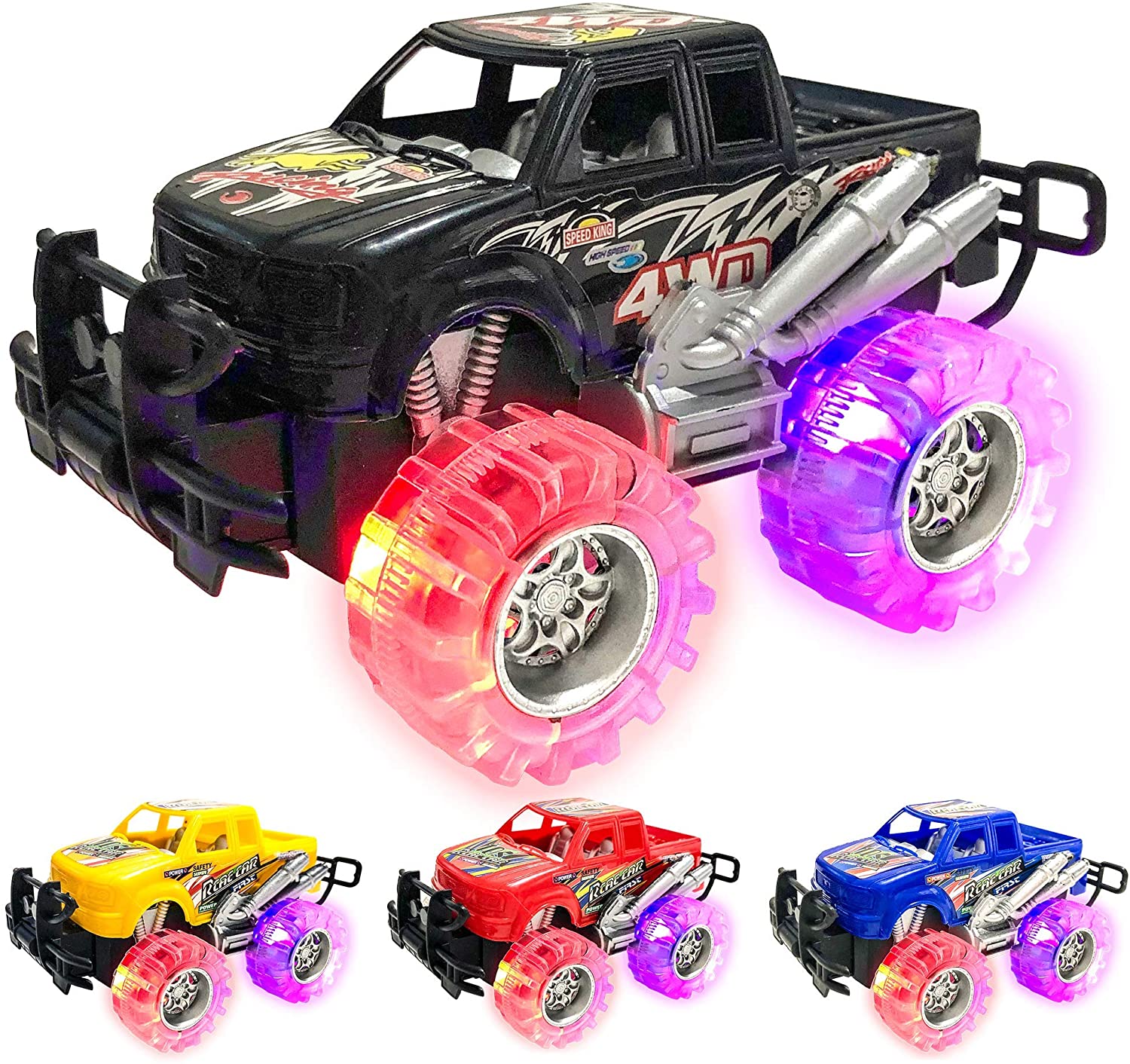 ArtCreativity Light Up Monster Truck Set