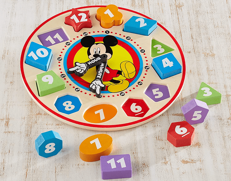 Melissa & Doug Disney Mickey Mouse Wooden Shape Sorting Clock