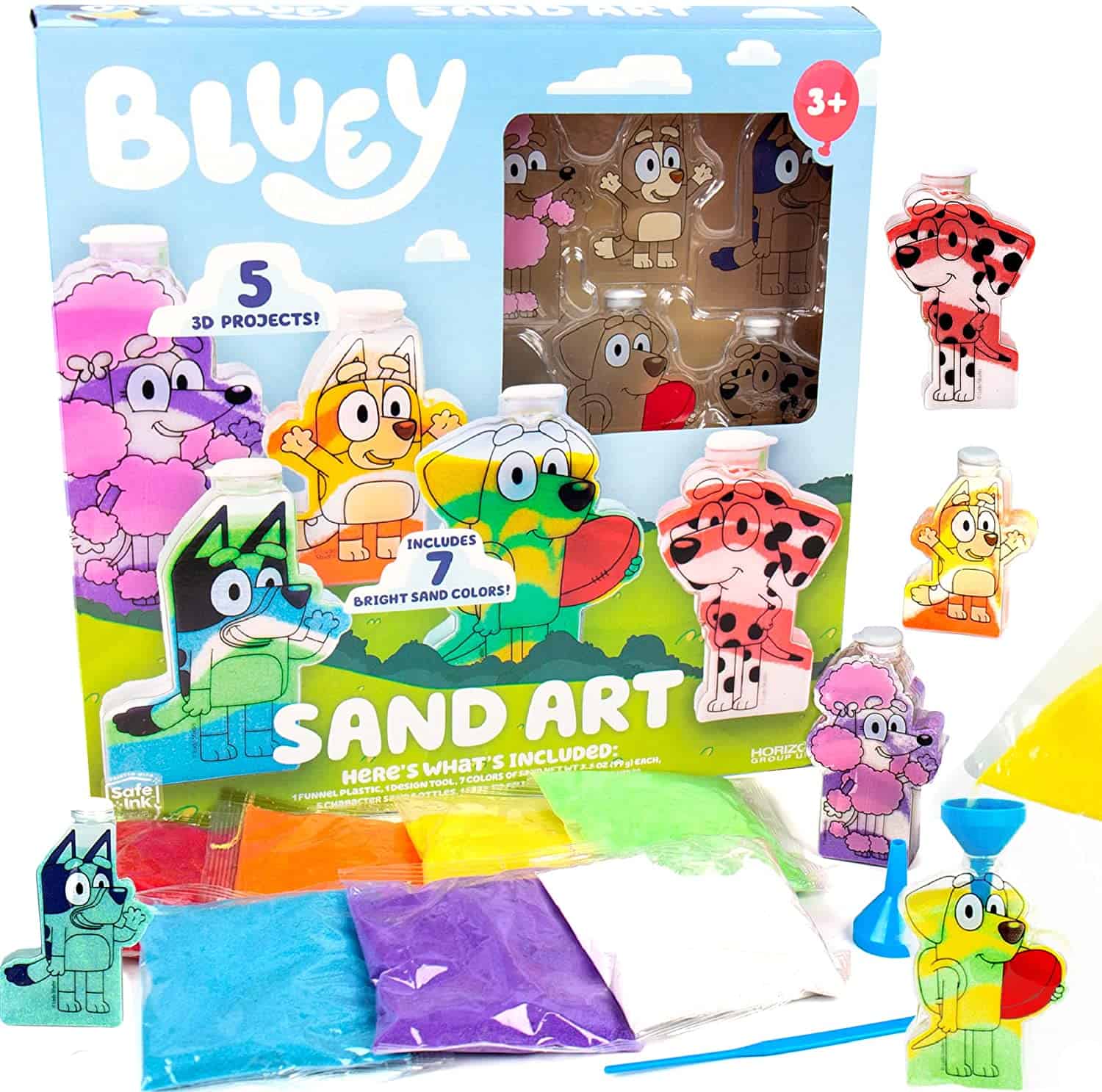 Bluey Sand Art