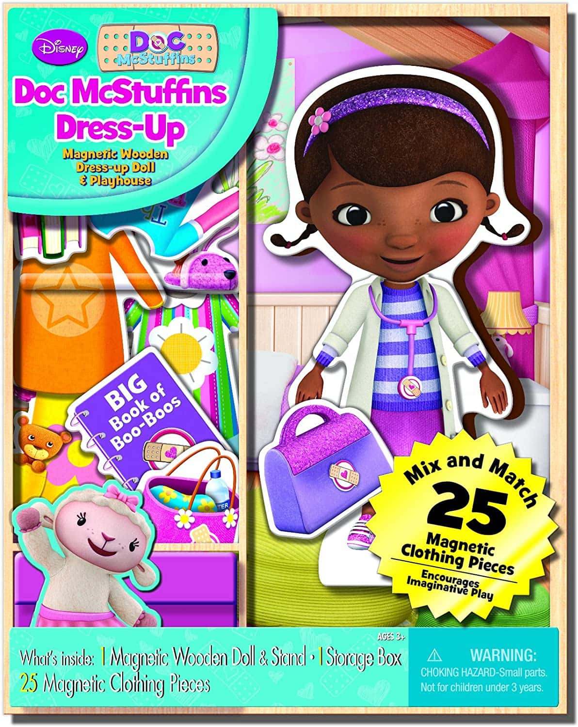 Bendon Disney Doc McStuffins Wooden Magnetic Playset, 25-Piece