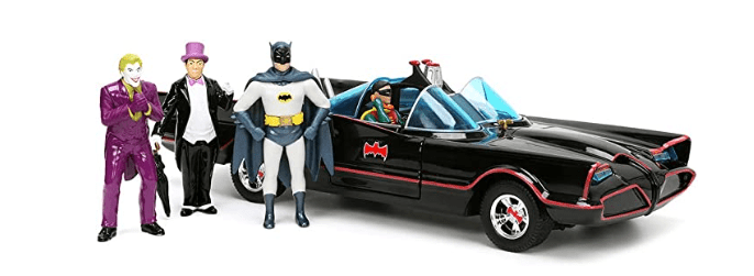 1966 Classic Car with Diecast Batman Figures